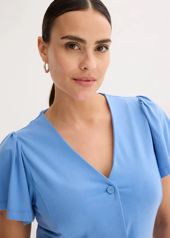 Robe fendue en jersey, bonprix