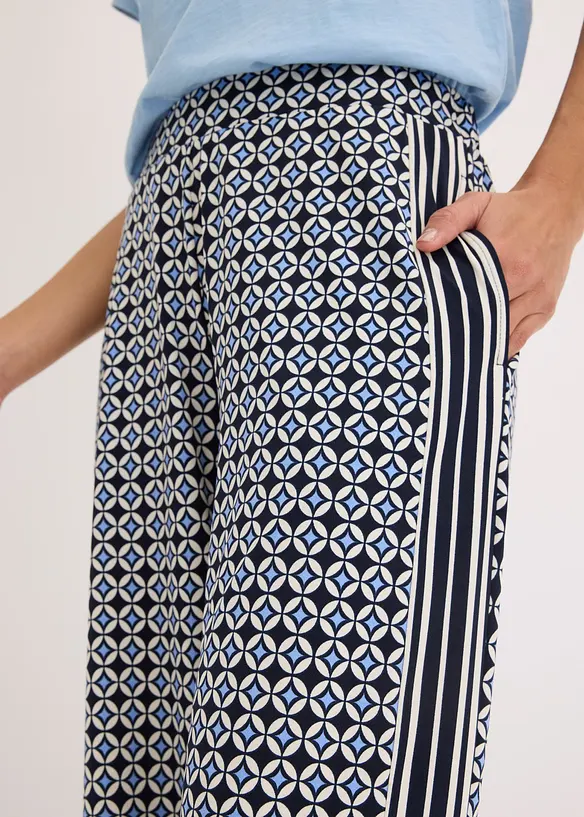 Pantalon en jersey au motif minimaliste, bonprix