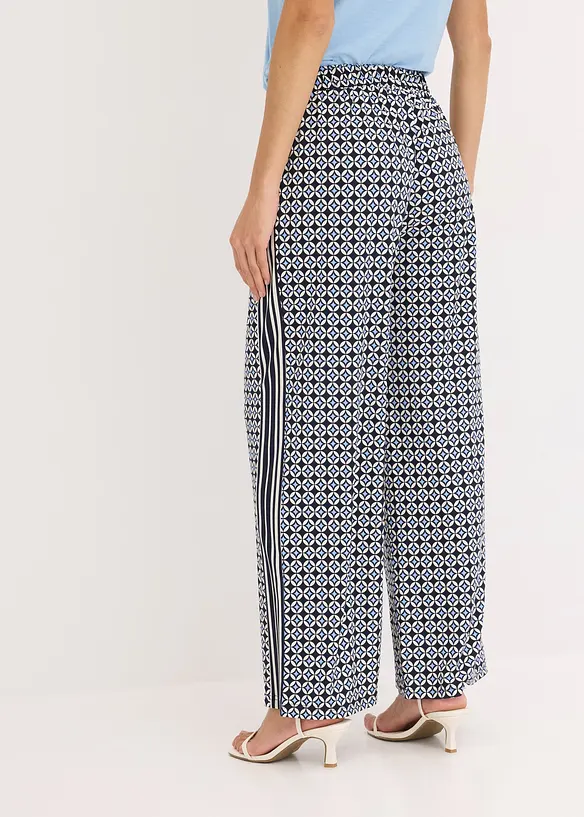 Pantalon en jersey au motif minimaliste, bonprix