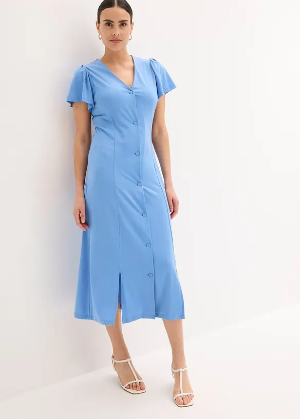 Robe fendue en jersey, bonprix