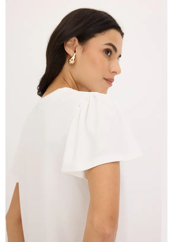 T-shirt en viscose à col boutonné, bonprix