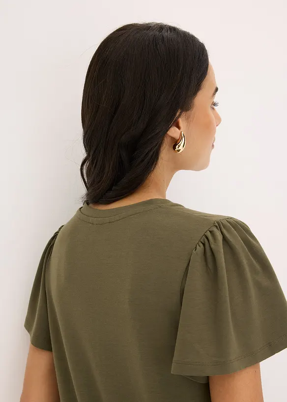 T-shirt en viscose à col boutonné, bonprix