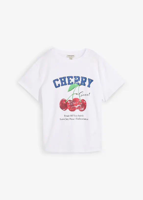 T-shirt 100% coton, imprimé, bonprix