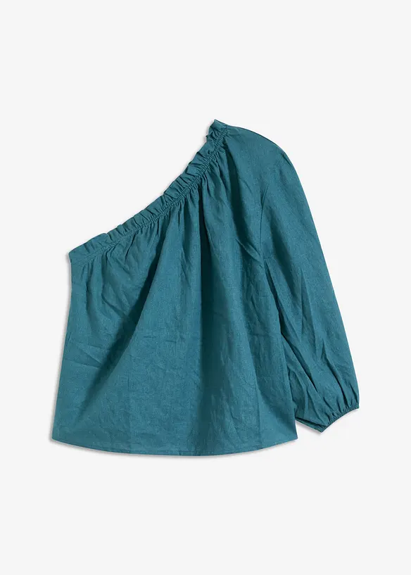 Blouse asym&eacute;trique en lin m&eacute;lang&eacute;, bonprix