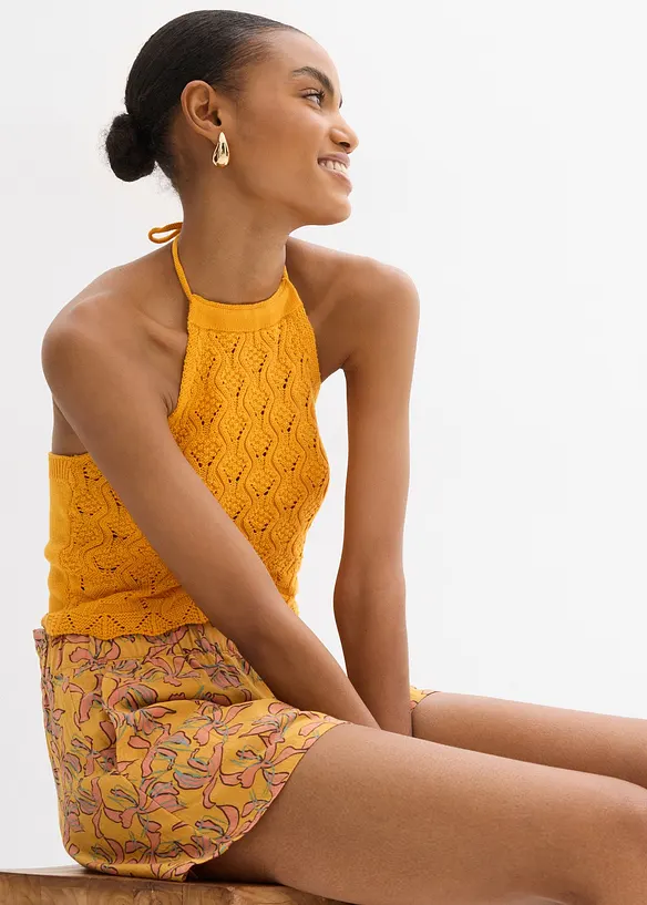 Top dos nu en maille, bonprix