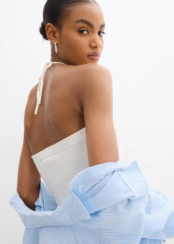 Top dos nu en maille, bonprix