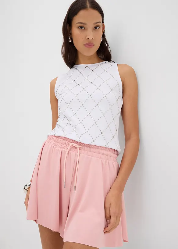 Short taille élastiquée esprit tennis, bonprix