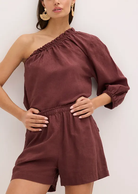 Short en lin mélangé, bonprix