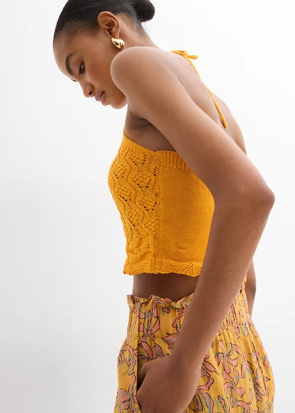 Top dos nu en maille, bonprix