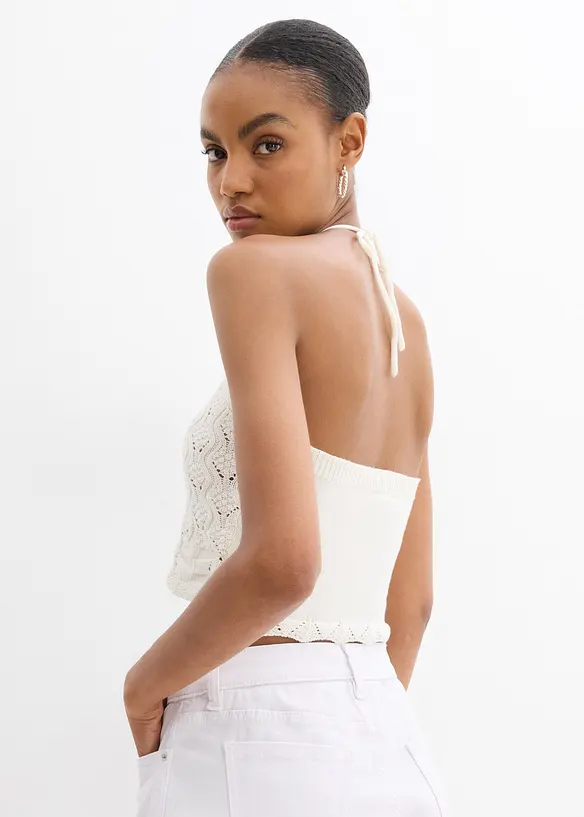 Top dos nu en maille, bonprix