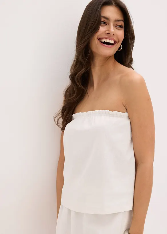 Top en lin majoritaire, bonprix