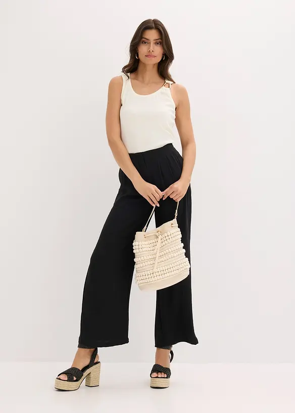 Top c&ocirc;tel&eacute; avec boucle martel&eacute;e sur l&rsquo;&eacute;paule, bonprix