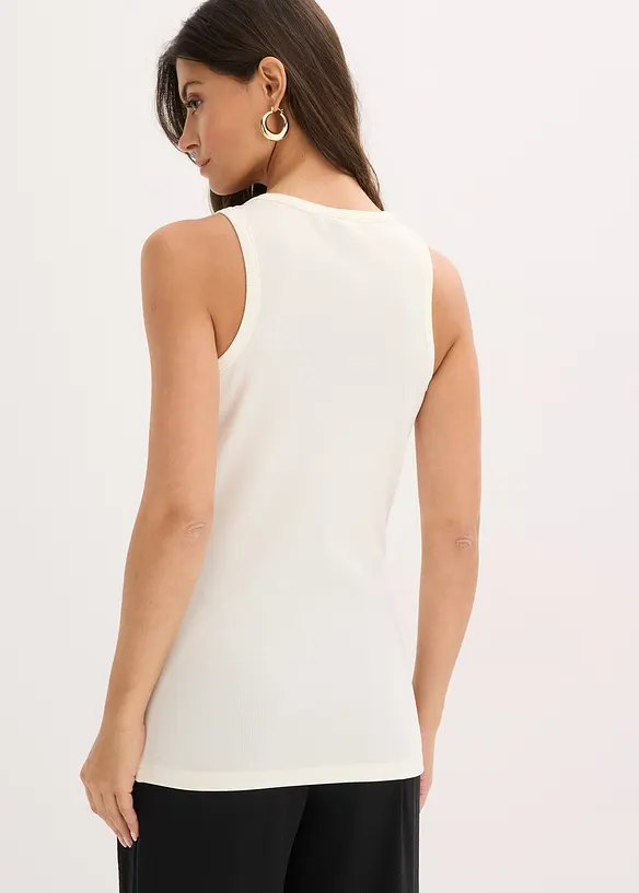 Top c&ocirc;tel&eacute; avec boucle martel&eacute;e sur l&rsquo;&eacute;paule, bonprix