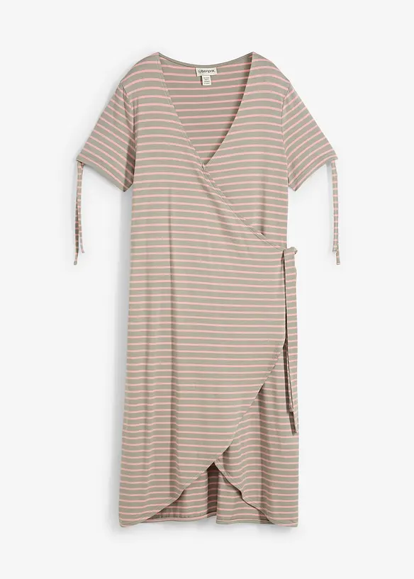 Robe portefeuille en mélange viscose-élasthanne fluide, bonprix