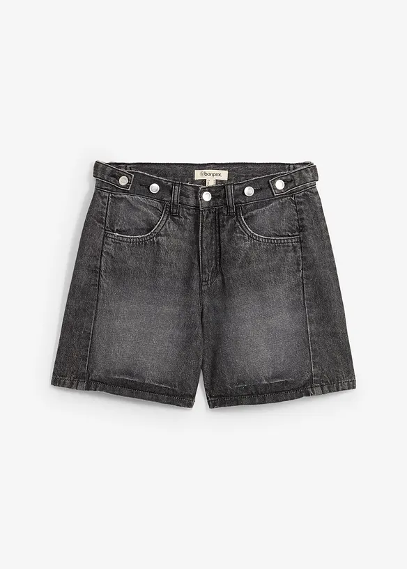 Short en jean taille mi-haute, peu extensible, bonprix