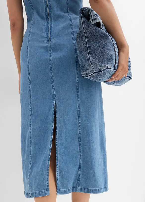 Robe en denim coton extensible, bonprix