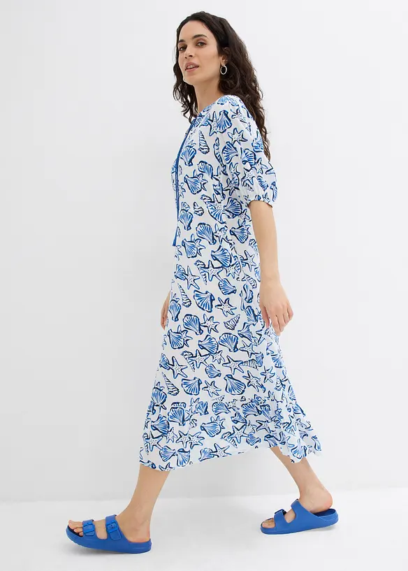 Robe ample en viscose froissée, bonprix