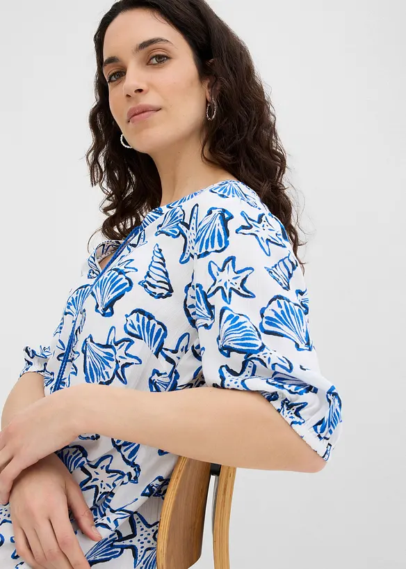 Robe ample en viscose froissée, bonprix