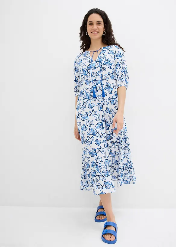 Robe ample en viscose froissée, bonprix