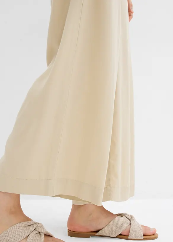 Pantalon 7/8 en Lyocell à taille élastiquée, bonprix