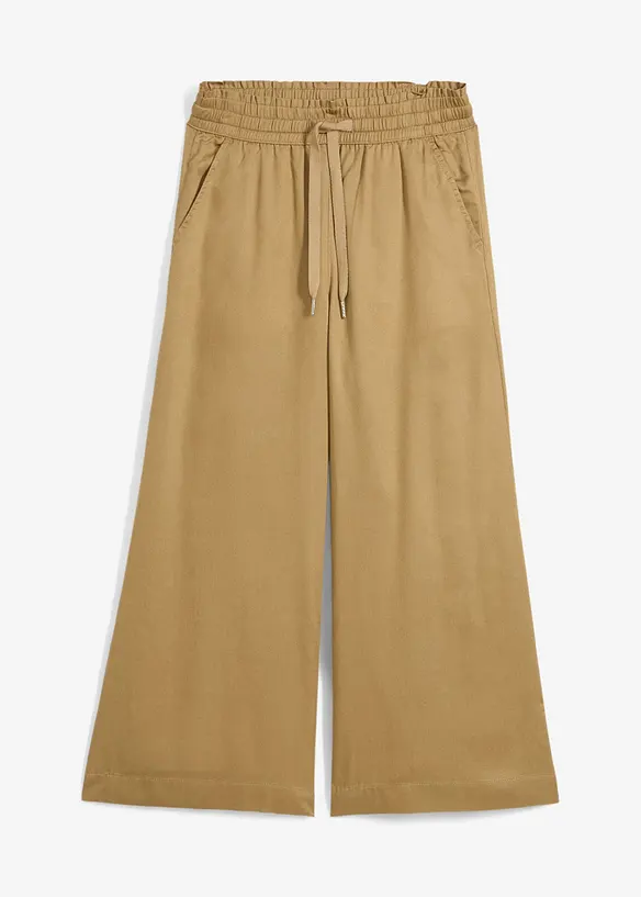 Pantalon 7/8 en Lyocell à taille élastiquée, bonprix