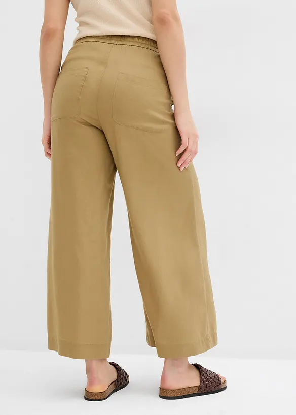 Pantalon 7/8 en Lyocell à taille élastiquée, bonprix
