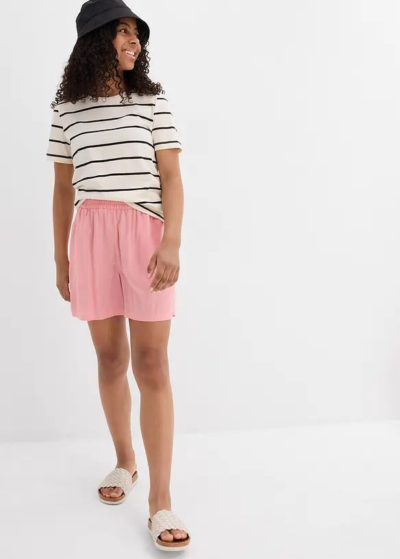Lot de 2 shorts en viscose à taille élastiquée, bonprix