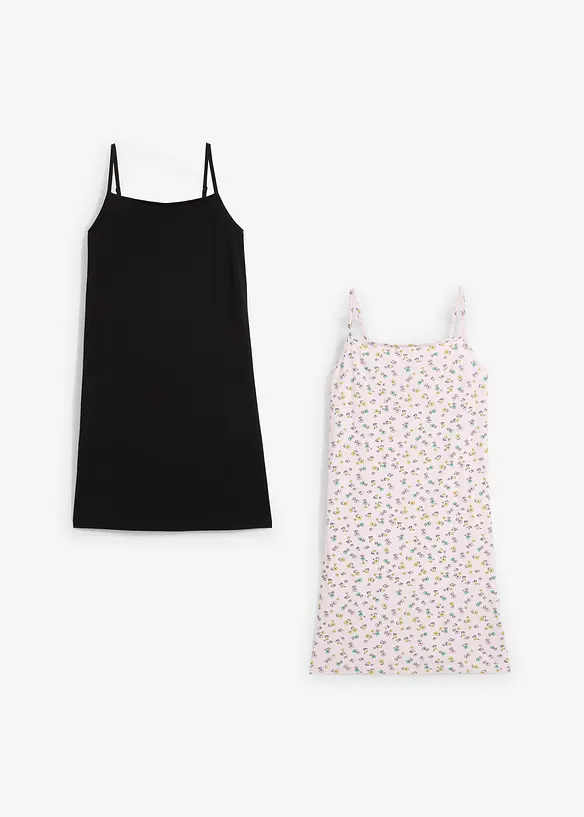 Lot de 2 robes en jersey coton extensible, bonprix