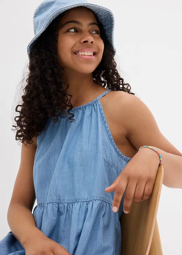 Robe en jean en coton fluide, bonprix