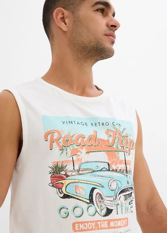 Lot de 2 débardeurs marcel aspect délavé, bonprix