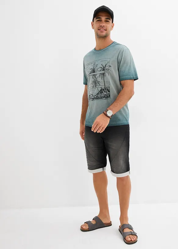 T-shirt aspect délavé en coton, bonprix