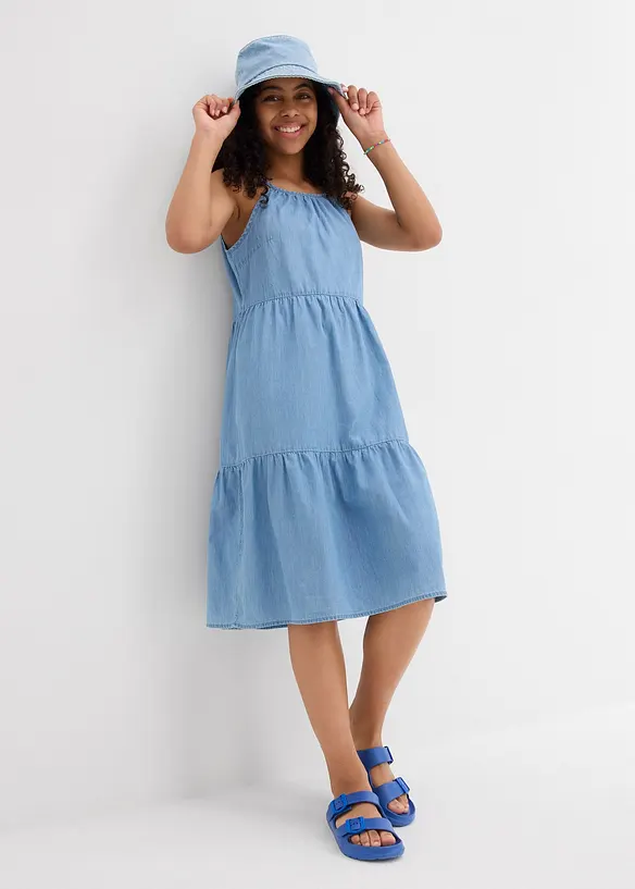 Robe en jean en coton fluide, bonprix