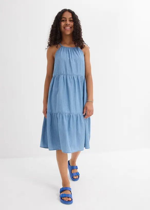 Robe en jean en coton fluide, bonprix