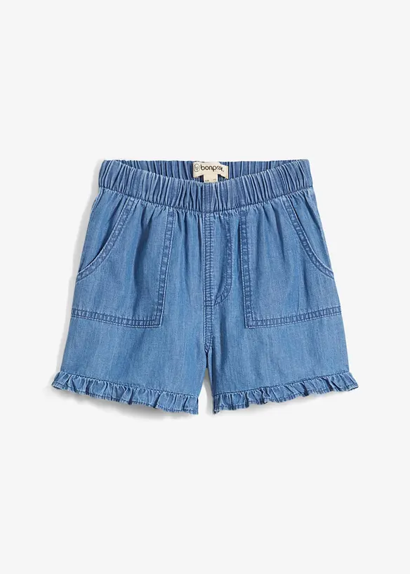 Short en jean en coton fluide, bonprix