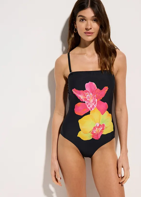 Maillot 1 pi&egrave;ce sculptant, maintien l&eacute;ger, bonprix