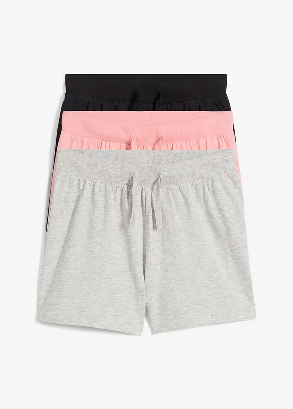 Lot de 3 shorts en jersey 100% coton, bonprix