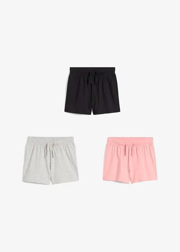 Lot de 3 shorts en jersey 100% coton, bonprix