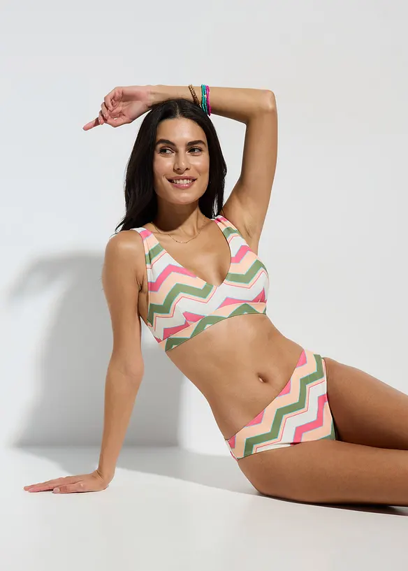 Bikini (ens. 2 pces) avec brassière à col V, bonprix