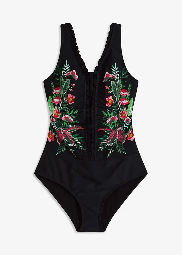 Maillot 1 pièce sculptant, maintien modéré, bonprix