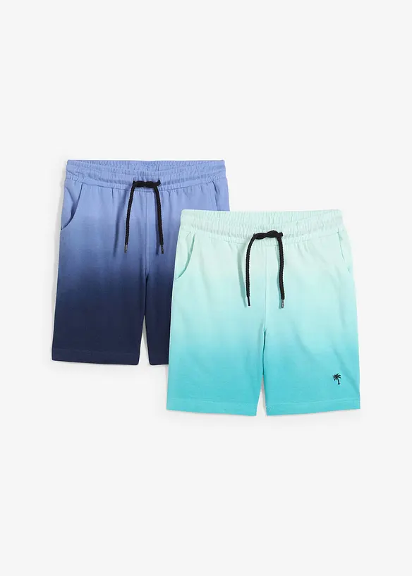 Lot de 2 bermudas en molleton 100% coton, bonprix