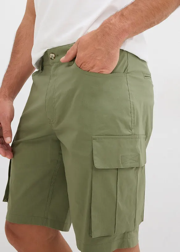 Lot de 2 bermudas cargo extensibles, Regular, bonprix