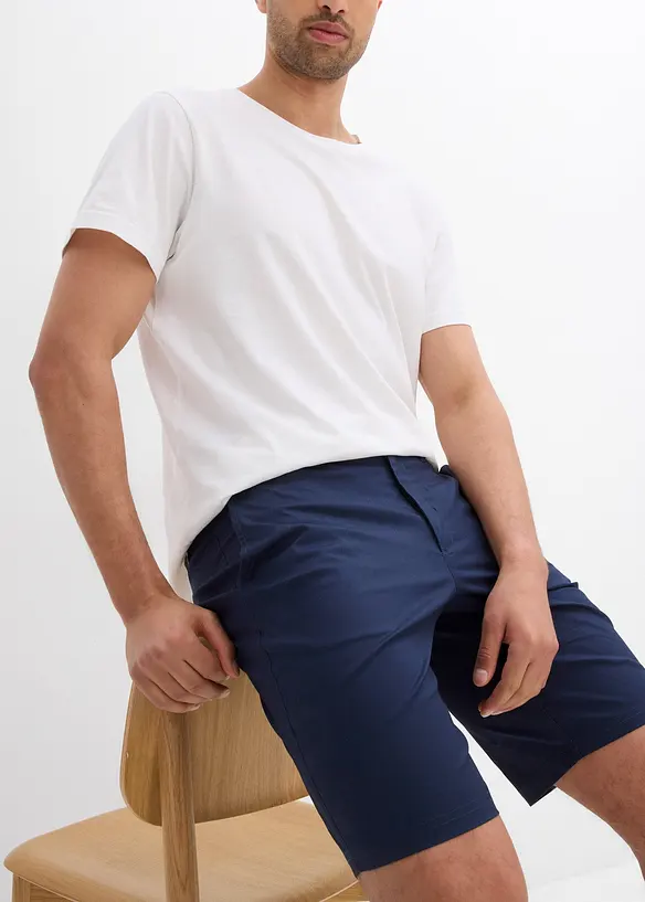 Lot de 2 bermudas chino extensibles, regular, bonprix