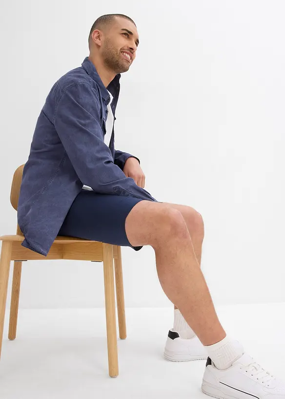 Lot de 2 bermudas chino extensibles, regular, bonprix