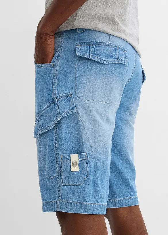 Lot de 2 bermudas loose en denim léger 100% coton, bonprix