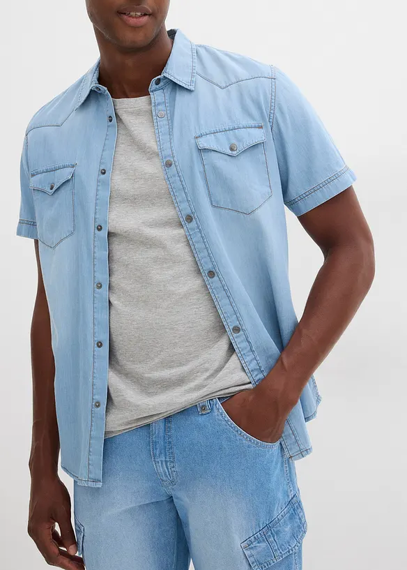 Lot de 2 bermudas loose en denim léger 100% coton, bonprix