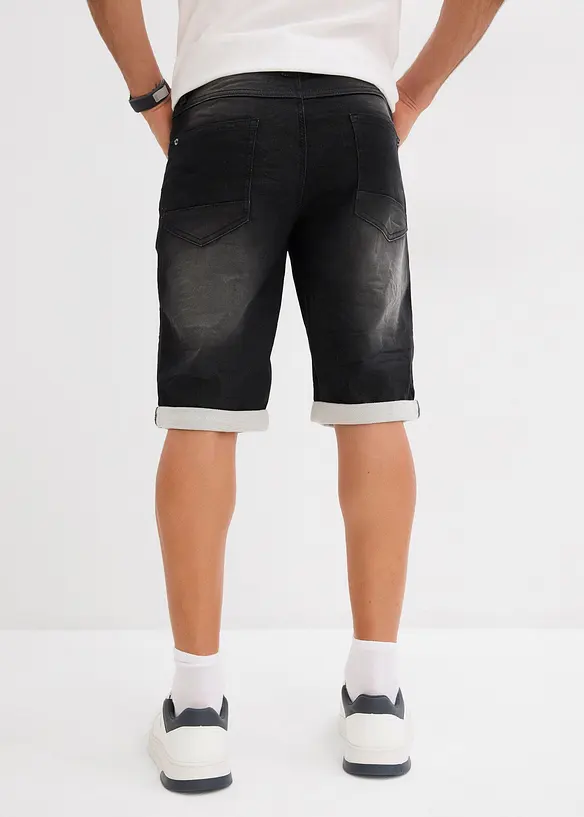 Bermuda en molleton effet jean, loose, bonprix