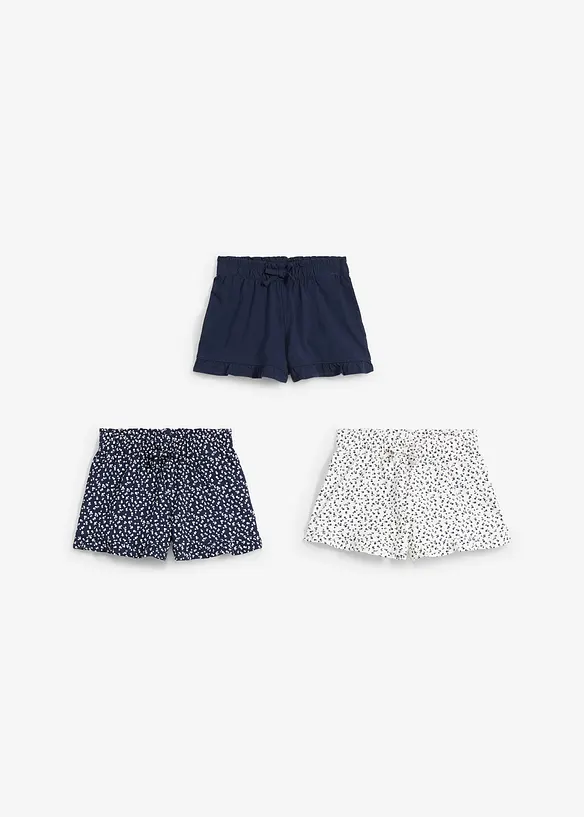 Lot de 3 shorts en jersey 100% coton, bonprix