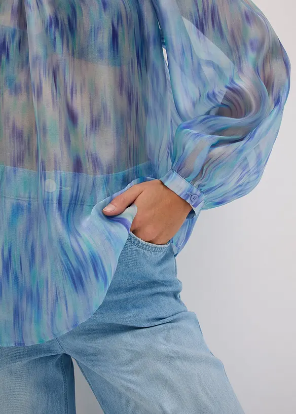 Blouse une épaule en crêpe, bonprix