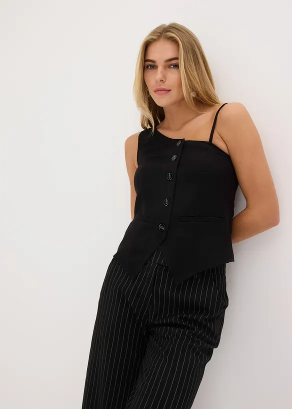 Gilet sans manches boutonné, bonprix