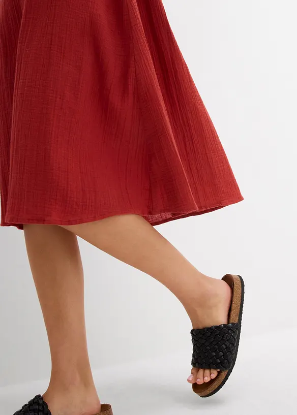 Robe à bretelles en gaze de coton douce, bonprix